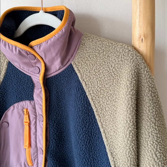 FP Movement by Free People Hit The Slopes Colorblock Fleece Pullover Midnight L - Picture 6 of 13